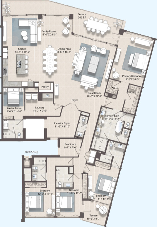 Ritz-Carlton Hammock Dunes Penthouse Floor Plan 02