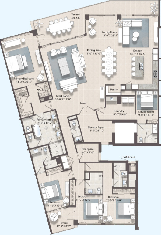 Ritz-Carlton Hammock Dunes Penthouse Floor Plan 03